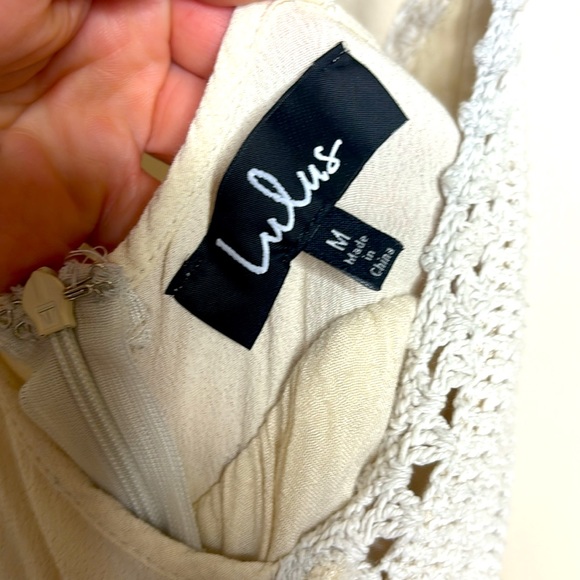 Lulus | Cream Crochet Top Maxi Dress | Beach Wedding | Vacation | Boho Vibes M - Picture 9 of 11